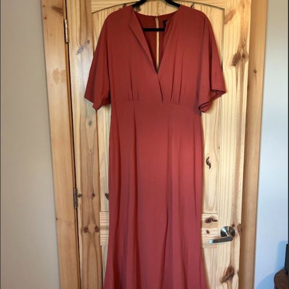 Alexia Admor NAOMI DRAPED DRESS - Rust - Size 10 - Picture 4 of 9